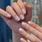 24 Stück Cat Eye Glitzer Press On Nails Short - Rosa Farbverlauf Weiß Künstliche Fingernägel - Quadratisch Künstliche Nägel Zum Aufkleben - Full Cover Fake Nägel Für Frauen ＆ Mädchen