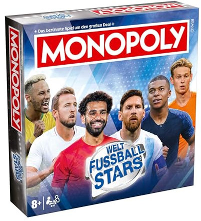Winning Moves Monopoly Weltfussball Stars - Brettspiele für Freunde - Gesellschaftsspiele Fussball Edition - 2-6 Spieler Spiele ab 8 Jahren