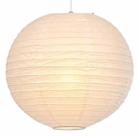 Quality White Regular Wire Paper Lantern Light Shade Lampshade - Large (6716-40cm)
