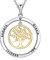 LOVORDS Collana Donna Incisa Argento Sterling 925 Pendente Ciondolo Albero della Vita Famiglia Cerchio Regalo Mamma Madre Fidanzata Moglie Nonna Figlia
