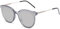 SOJOS Retro Vintage Sonnenbrille Damen Hochwertige Runde Cateye Brille Übergroß UV 400 Schutz mit Federscharnier, Brilletuch und Brillenbeutel DOLPHINKlar Grau/Silber Gespiegelt
