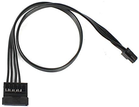 JMT Cable d'alimentation PC mini 4 broches vers SSD SATA pour Lenovo M410 M415 M425 B415 M610 M710 M4200R Carte m¨¨re 4P ¨¤ 1 / Turn 2 SATA (Type 3 40cm)