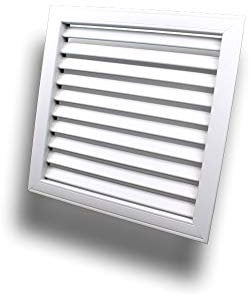 K-TECH-PRO - Rejilla de ventilación empotrada - Protección contra la intemperie - Listones rígidos de plástico - Tamaño: 500 x 500 mm