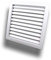 K-TECH-PRO Griglia di ventilazione da incasso, protezione dalle intemperie, griglia di scarico con lamelle rigide in plastica, dimensioni 500 x 500 mm
