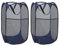 WD&CD Faltbarer Wäschekorb Marine 35 * 35 * 61 cm(2-Stück), Wäscherei Storage Basket Schmutziger Korb Ablagekorb Eimer Runde Lagerung kompatibel für Home Organizer Kinderzimmer