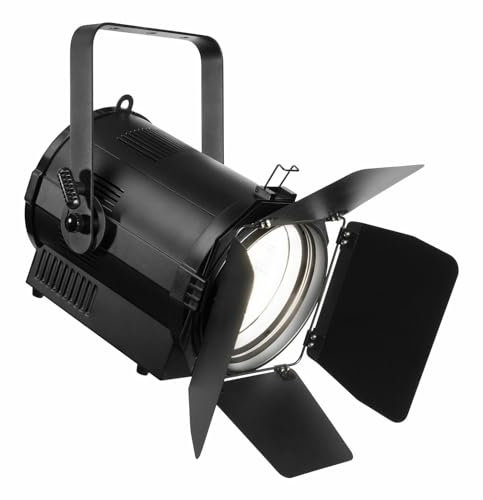 BeamZ Professionnal BTF200Z Projecteur Fresnel à LED Blanche COB 200 Watts, Boitier Robuste en Aluminium, Gestion par Écran LED ou Mode DMX