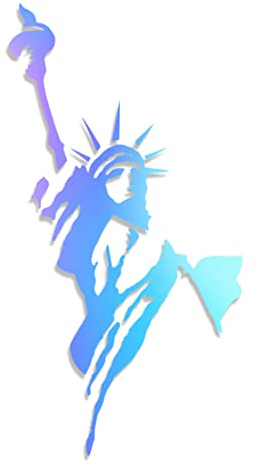 Decus Shop Freiheitsstatue XL 0335 (Oil Slick Hologramm) // Sticker OEM JDM Style Aufkleber