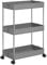 SONGMICS Carro de Almacenamiento de 3 Niveles, Carrito con Ruedas, Carro de Cocina, Ahorro de Espacio, para Baño, Oficina, 23,6 x 42 x 60,6 cm, Gris Paloma KSC009G01