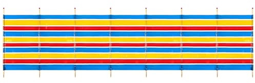 Beach & Camping Windbreak, 8 Pole Tall Sun & Wind Shelter, 150 x 462 cm Outdoor Privacy Screen