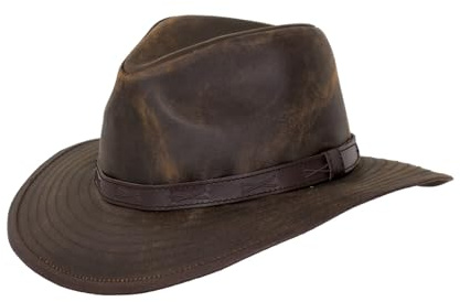 Outback Trading Company Unisex-Adult Durable Water-Resistant Western-Style Wide Brim Moonshine Canyonland Hat Brown
