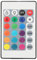 CUTULAMO Télécommande sans fil à bande lumineuse, bandes LED avec télécommande Mini 5-24V 24 touches RVB LED Réglage de la luminosité du contr?leur pour diverses lampes(Longueur de cable 0,5 mètre)