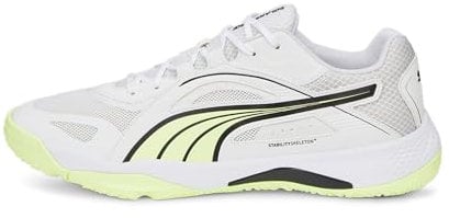 PUMA Unisex Solarstrike II Hallenturnschuh, White-Fizzy Light Black, 44 EU