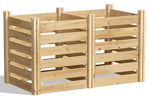 Greenes Fence Premium Cedar Wood Composter, 24 W x 48 L x 31 H (3/4 Thick) / 154.6 Gallons - Made in USA with North American Cedar