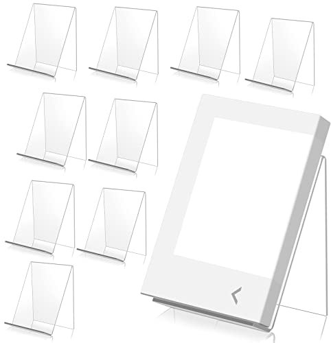 Klarer Acryl Buchständer,10PCS Transparentes Acryl-Bücherregal Warenträger aus Acryl Fotoalbum und Prospektständer für Bücher angezeigt,Notebooks,Bilderalben,Bilderbücher,Kunstwerken,CDs usw