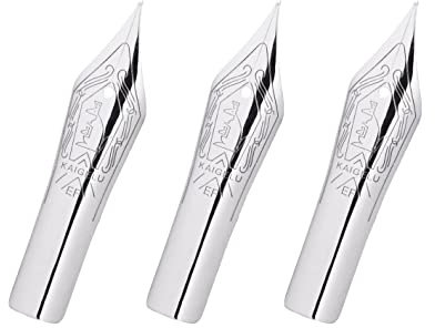 3PCS Original Kaigelu Fountain Pen Nibs #6 Spare Nib Silver EF Size 0.38mm Compatible with Jinhao 100, 450, Yongsheng 699, Majohn T1, C1