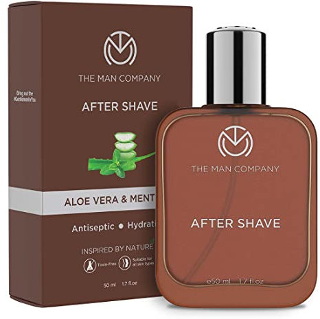 The Man Company After Shave Spray für Herren mit Aloevera und Menthol | Beruhigt, beruhigt, frische Haut | Post-Shave-Sprühlotion – 50 ml