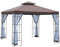 Outsunny Cenador de Jardín 3x3 m Pabellón para Exterior con Doble Techo de Ventilación 4 Mosquiteras Extraíbles y Marco de Acero Protección Solar Gazebo para Fiestas Eventos Café