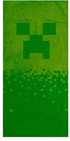 Minecraft Duschtuch Handtuch Badetuch Strandtuch in 70 x 140 cm, 100% Baumwolle, ** Digital Creeper **