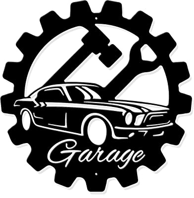NBEADS Decorazione da Parete in Metallo per Garage, Decorazione da Parete Nera Silhouette Wall Art per La Casa, Camera da Letto, Soggiorno, Giardino, Hotel, Decorazione da Parete
