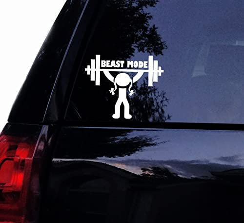 myrockshirt Beast Mode Frau Mädchen Girl Lifting Heben Fitness 15 cm Aufkleber Sticker FREIE Farbwahl Autoaufkleber Wandtattoo