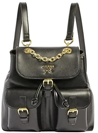 Guess Rucksack für Mädchen, Schwarz, Einheitsgröße (cm), Schwarz-Weiß