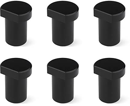 6 Stück Spannbacken zum Flachspannen I Aluminiumlegierung Bankklemme zum Flachspannen an Allen Tischen mit 19-mm-Bohrungen (19 mm, schwarz)