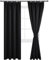 DWCN Vorhang Blickdicht Verdunkelungsgardinen mit Kräuselband, 2er Set H245 x B140 cm Vorhänge Wohnzimmer mit Vorhang-Krawatten, Wärmeisolierende Lichtundurchlässig Thermovorhang Kälteschutz, Schwarz