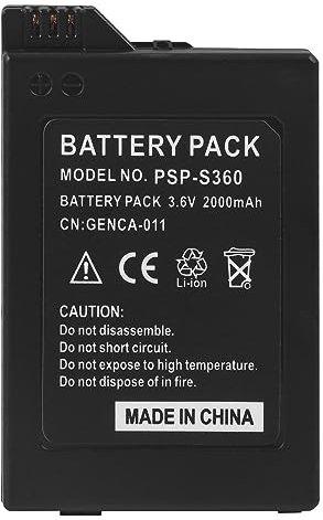 PSP 2000/3000 Battery, 2000mAh 3.6V 2025 New Upgraded Lithium Ion High Capacity Battery Pack for Sony PSP 2000/3000 PSP-S110 Console PSP-3001 PSP-3002 PSP-3000 PSP-3004 PSP-2001 PSP-2002 PSP-2003
