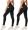 AMIYOYO 2er Pack Leggings für Damen High Waist Leggins Blickdicht Elastische Bauchweg Hosen Weiche Sporthose für Yoga Fitness Outdoor&Freizeit