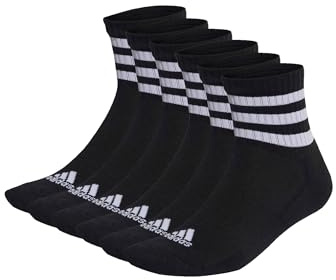 adidas 6 Paar C Sportswear MID 6p Mid Cut Socken Unisex Sportsocken, Farbe:Black, Socken & Strümpfe:37-39