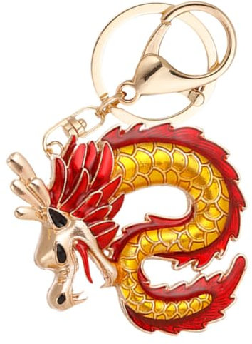 PACKOVE Llavero De Dragón Chino 2024 Año Nuevo Feng Shui Llavero Animal Del Zodiaco Encanto De Fantasía Amuleto