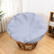 TENAGE Papasan-Kissenbezug, für drinnen und draußen, wasserdicht, Papasan-Schonbezug, Papasan-Bezug für Kissen mit Reißverschluss und Bändern, maschinenwaschbar, 100 cm, Grau