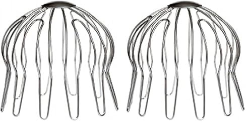 Grömo 10061216018 Edelstahl Laubsieb DN100 mm Laubfangsieb für Fallrohr 100 mm, Silber (Packung mit 2)