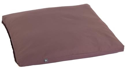 Bodhi Meditationsmatte ZABUTON | ECO Serie | Klassische Yoga Matte mit abnehmbarem Bezug aus 100% Bio-Baumwolle | Meditationsunterlage mit Reißverschluss | 80 x 80 x 5 cm | dusty purple