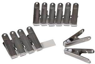 Homéa, Set de 12 Pinces à Linge Métal Antimarques 6,1 cm, Metallique