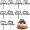 BAVALIN 10 Stück Happy Birthday Tortendeko - Happy Birthday Cake Topper Kuchendekoration, Acryl Tortendeko Geburtstag, Cupcake Topper Geburtstag für Babyparty Jubiläen Party Dekoration, Schwarz