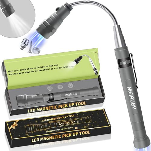 Regalos magnéticos para hombre, herramienta de recogida magnética LED, regalos para él, regalos para papá de hija, hijo, esposa, gadgets geniales para hombres 2024, regalo de cumpleaños de Navidad