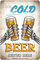 DODINO 20x30cm blechschilder ICE COLD BEER SERVED HERE, Dekoratives Wohnaccessoire, Schild bier, Bier schild, Deko Metallschild Schild für alle Bar Theke oder Pub Besitzer