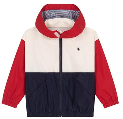 Petit Bateau A0CJ0 Coupe Vent, Ecru/Multico, 4 Ans Garçon