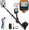Metal Detector Professionali - 2000mAH Ricaricabile Metal Detector Oro per Adulti con Display LCD, Alta Precisione, Bobina di Ricerca IP68 Impermeabile da 10, Pieghevole e Retrattile