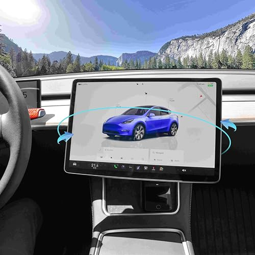 AAMHHM Bildschirm-Schwenkhalterung für Tesla Model Y 2019-2024 und Model 3 2017-2023, Links/rechts 30°, Zwei Richtungen