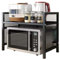 Soporte ajustable de 2 niveles para microondas con estante extensible organizador de cocina para olla arrocera, horno tostador y freidora de aire