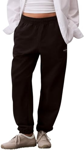 Calvin Klein Damen Jogginghose Monologo French Terry mit Elastikbund