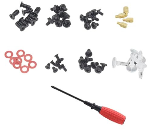 FOLODA Juego surtido de separadores de placa base de tornillos de computadora para discos duros, carcasa de computadora, fuerte resistencia a la oxidación, buena oxidación