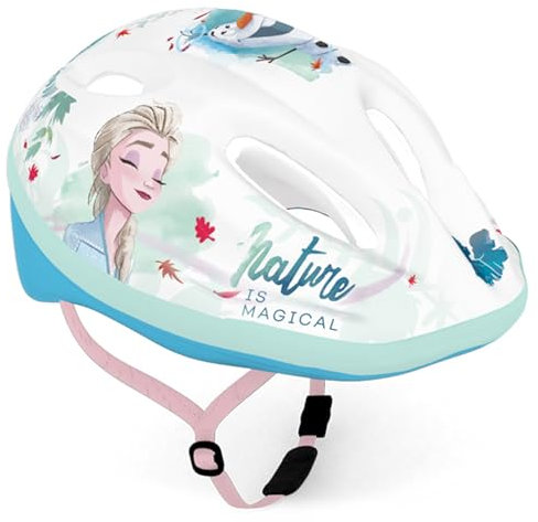 Die Eiskönigin ELSA Anna Olaf Kinderfahrradhelm, für Mädchen, leicht, verstellbar 52-56 cm (Weiß)