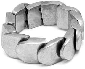 VLNET | Elastisches Armband mit ovalen Anhängern aus 100 % recyceltem Aluminium | Nickelgeprüft | Einheitsgröße | verstellbare Größe | mit Eulen-Glücksbringer