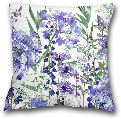 Kissenbezug 40x40 Lila Grün Leinen Kissen Sofakissen, Balkon Outdoor Wohnzimmer tuhl Schlafzimmer dekokissen Kissenbezüge für,mit Verstecktem Reißverschluss