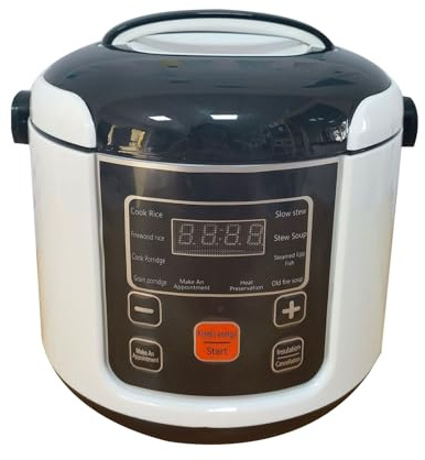 Mini Cuiseur à Riz Cuiseur Vapeur Portable 2 L pour 2 à 4 Personnes, Réchaud Électrique de Voyage 12 V/24 V pour Cuisson de Soupes, Riz, Ragoûts, Céréales (12V)