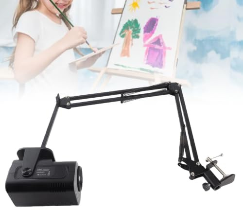 CHICIRIS Proiettore Smart Art per Ricalco, Proiettore per Disegno HD 1280x720 con Supporto a Morsetto, Strumento Portatile per Ricalco, Pittura e Schizzi, Strumento Smart Art (Spina europea 100-240V)