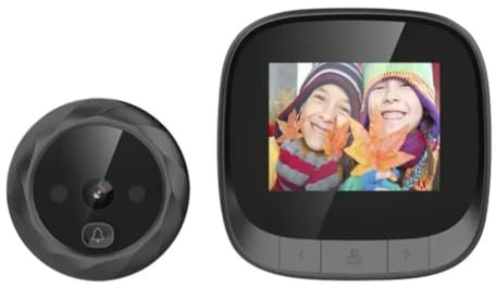 MuchLuckystar - Spioncino elettronico da 2,4 con schermo LCD ad ampio angolo di 90° e infrarossi per la sicurezza domestica